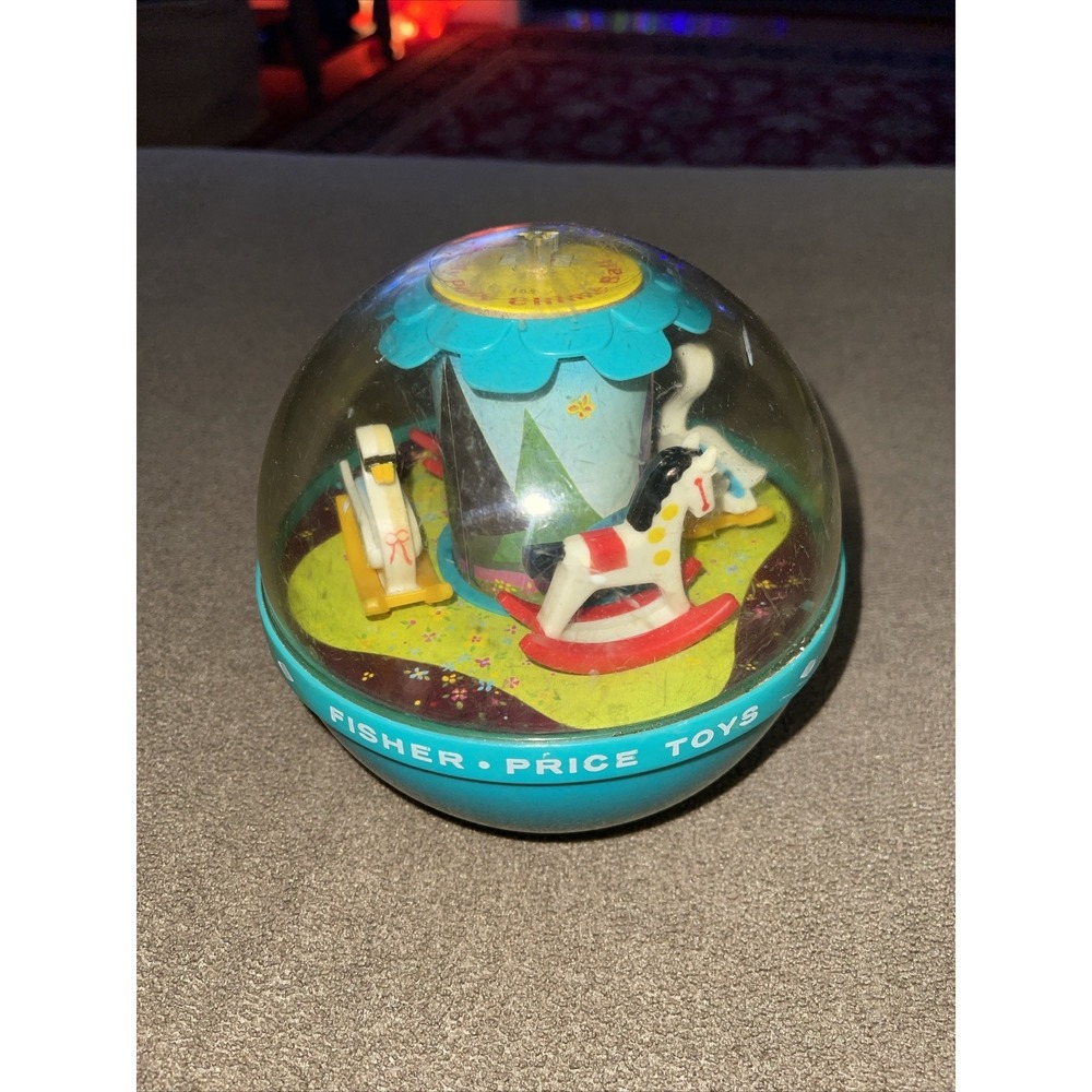 Vtg Fisher Price Reply Poly Chime Ball Preschool Toys #165 1966 (TD)
